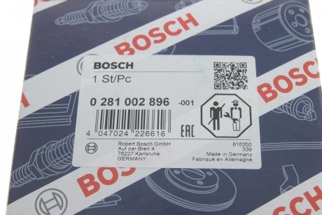 ВИТРАТОМІР ПОВІТРЯ BOSCH 0 281 002 896