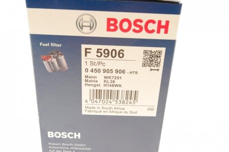 ПАЛИВНИЙ ФІЛЬТР БЕНЗ BOSCH 0 450 905 906