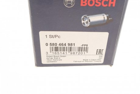 Електробензонасос 464 981 BOSCH 0580464981