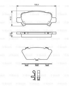 Гальмівні колодки дискові BOSCH 0986424650 (фото 1)