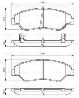 Гальмівні колодки дискові BOSCH 0 986 424 696