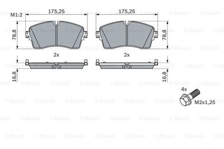 Гальмівні колодки дискові BOSCH 0986424871 (фото 1)