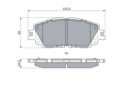 Гальмівні колодки дискові BOSCH 0 986 424 899