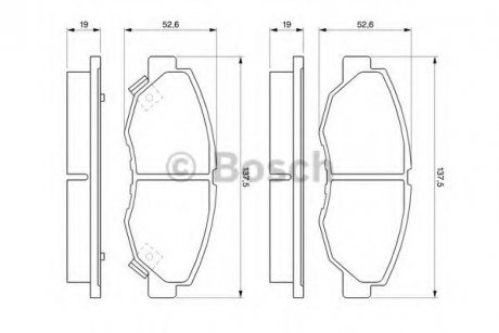 Гальмівні колодки дискові BOSCH 0986461124 (фото 1)