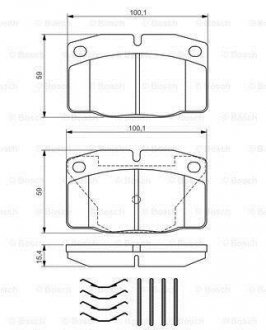 Гальмівні колодки дискові BOSCH 0 986 469 390