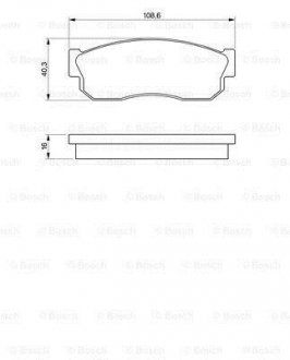 Гальмівні колодки дискові NISSAN/SUBARU Sunny/Justy/Libero >>00 BOSCH 0986469580