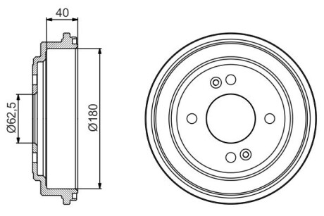 Гальмівний барабан BOSCH 0 986 477 216