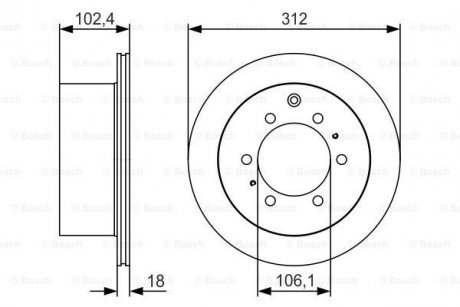 Диск гальмівний BOSCH 0986479R57