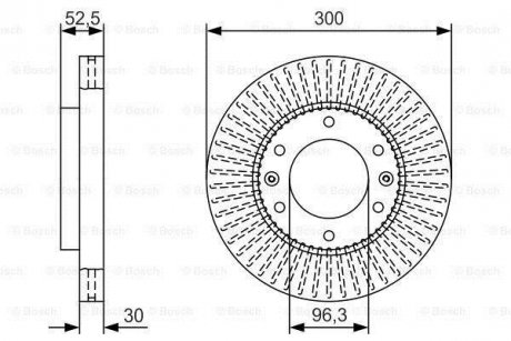 ДИСК ГАЛЬМIВНИЙ ПЕРЕДНIЙ BOSCH 0 986 479 T88