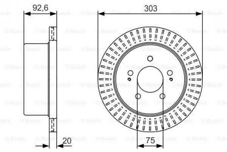 Диск гальмівний BOSCH 0 986 479 V26