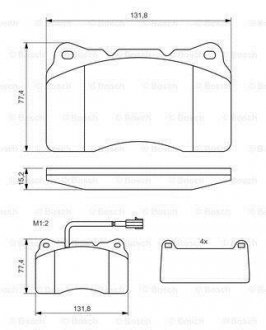 Гальмівні колодки дискові BOSCH 0 986 494 131 (фото 1)