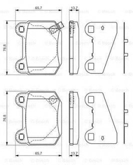 Гальмівні колодки MITSUBISHI/NISSAN/SUBARU Lancer Evo/350/Impreza "R "98-07 BOSCH 0986494229