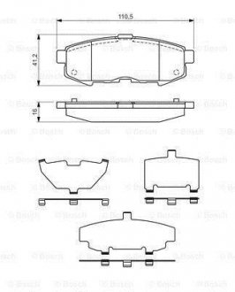 Гальмівні колодки дискові BOSCH 0 986 494 319 (фото 1)