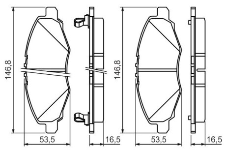 Гальмівні колодки дискові BOSCH 0986494326