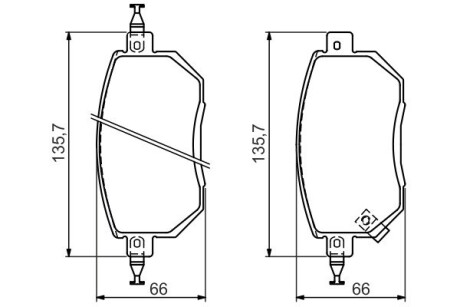 Гальмівні колодки дискові BOSCH 0986494366