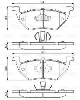 Гальмівні колодки, дискові BOSCH 0986494683 (фото 1)