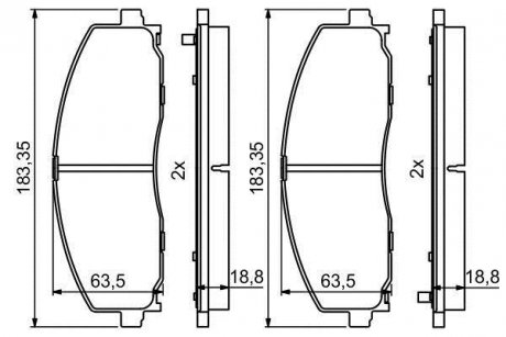 Гальмівні колодки дискові BOSCH 0 986 494 769 (фото 1)