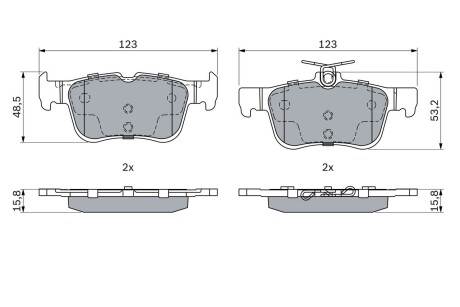 Гальмівні колодки дискові BOSCH 0 986 494 888 (фото 1)