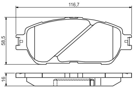 Гальмівні колодки дискові BOSCH 0 986 495 160 (фото 1)