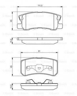 Гальмівні колодки дискові BOSCH 0 986 495 172 (фото 1)