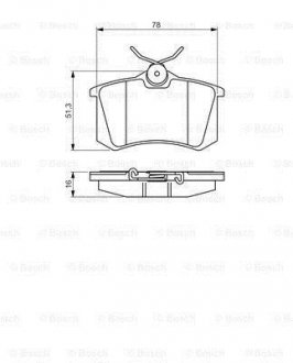 Гальмівні колодки AUDI/VW/PEUGEOT/CITROEN/FIAT/LANCIA \'\'R \'\'97-05 PR2 BOSCH 0986495231 (фото 1)