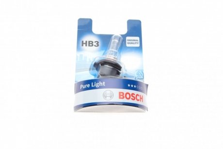 Лампа HB3 60W 12V Pure Light блистер - кратн. 20 шт BOSCH 1 987 301 062