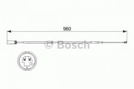 ДАТЧИК ЗНОШУВАННЯ ДИСК.КОЛ.ЗАД BOSCH 1 987 473 523 (фото 1)