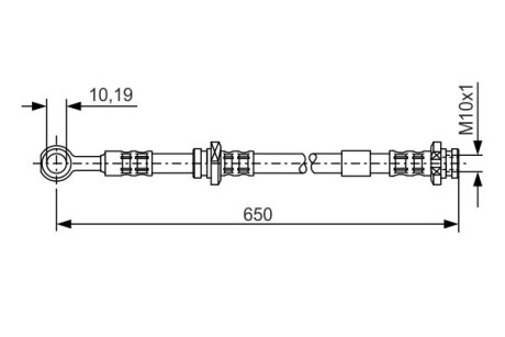 Гальмівний шланг NISSAN Primera P12E \'\'R \'\'1.6-2.2 \'\'01-10 BOSCH 1 987 476 364