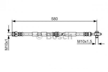 Гальмівний шланг AUDI/SKODA/VW A3 quattro/Octavia 1U2 4x4/Golf IV 4Motion \'\'F BOSCH 1987476849