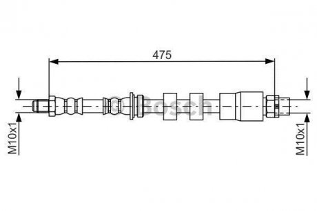Гальмівний шланг BMW X1 xDrive E84 \'\'F BOSCH 1987481678