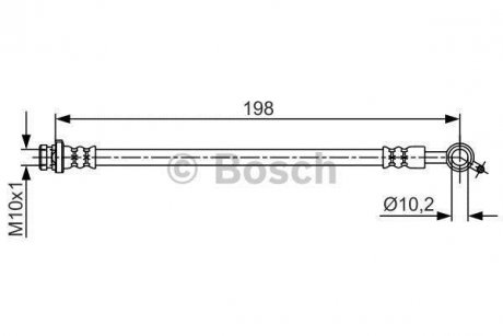 Шланг гальмівний BOSCH 1 987 481 712 (фото 1)