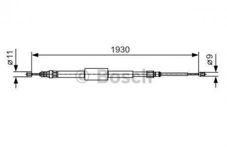 Трос ручного гальма BOSCH 1 987 482 011 (фото 1)