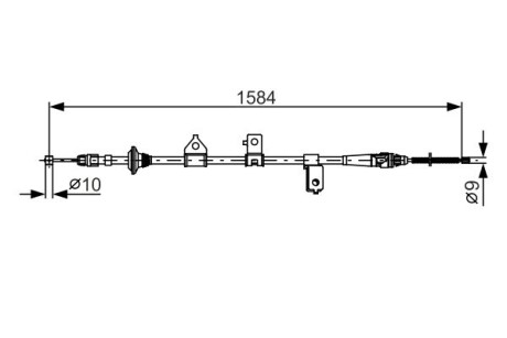 Трос ручного гальма BOSCH 1 987 482 099