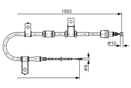 Трос зупиночних гальм BOSCH 1 987 482 224