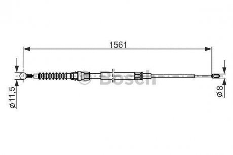 Трос ручного гальма BOSCH 1 987 482 264