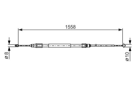 Трос ручного гальма BOSCH 1 987 482 368