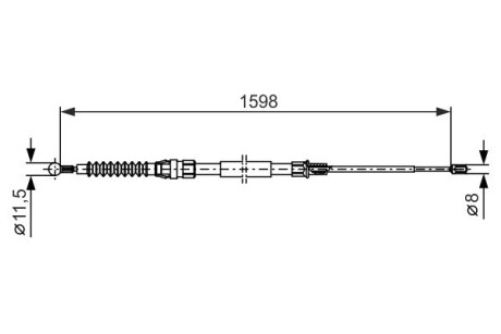 Трос ручного гальма BOSCH 1 987 482 379