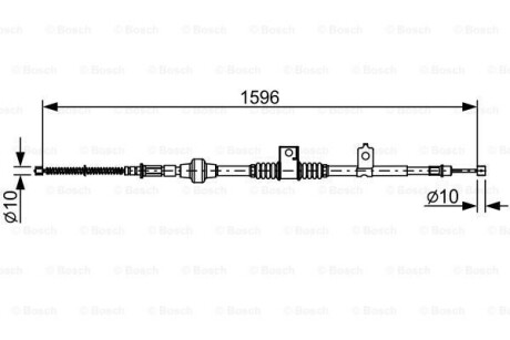 Гальмівний трос BOSCH 1 987 482 520 (фото 1)