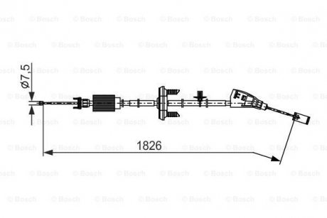 Трос ручного гальма BOSCH 1 987 482 795