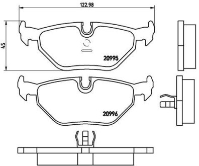 Гальмівні колодки дискові BREMBO P06 011