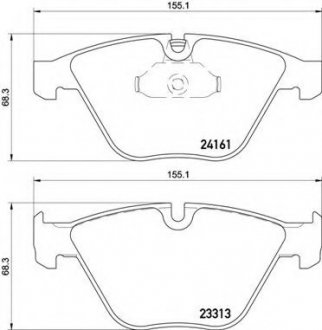 Гальмівні колодки дискові BREMBO P06081 (фото 1)