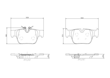 Гальмівні колодки дискові BREMBO P06 117