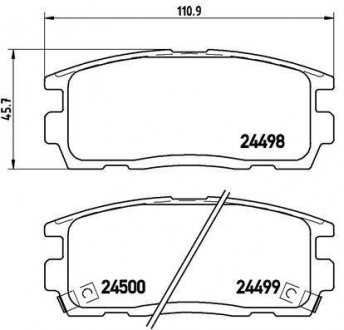 Гальмівні колодки дискові BREMBO P10 004