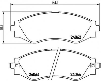 Гальмівні колодки дискові BREMBO P10 006 (фото 1)