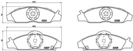 Гальмівні колодки дискові BREMBO P15 008