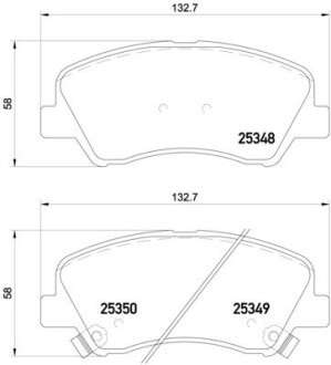 Гальмівні колодки дискові BREMBO P18025 (фото 1)