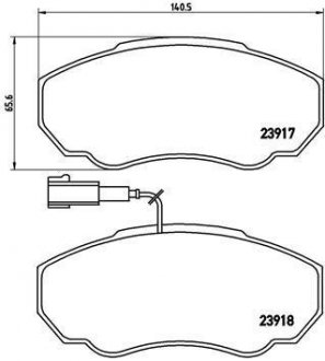 Гальмівні колодки дискові BREMBO P23 091