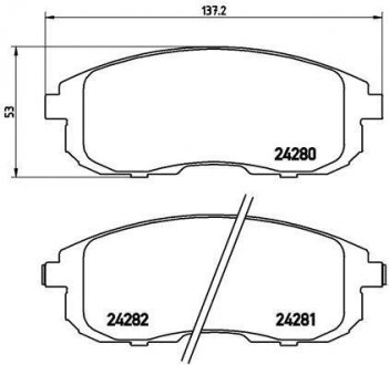 Гальмівні колодки дискові BREMBO P23 126 (фото 1)