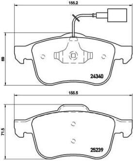 Гальмівні колодки дискові BREMBO P23 132