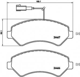 Гальмівні колодки дискові BREMBO P23 136